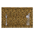 Gold Leopard (NOT Real) Glitter Print Placemat