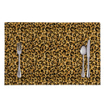 Gold Leopard (NOT Real) Glitter Print Placemat