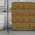 Gold Leopard (NOT Real) Glitter Print Polyester Shower Curtain