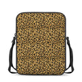 Gold Leopard (NOT Real) Glitter Print Rectangular Crossbody Bag