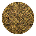 Gold Leopard (NOT Real) Glitter Print Round Blanket