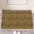 Gold Leopard (NOT Real) Glitter Print Rubber Doormat