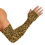 Gold Leopard (NOT Real) Glitter Print Sun Protection Arm Sleeves