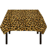 Gold Leopard (NOT Real) Glitter Print Tablecloth