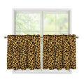 Gold Leopard (NOT Real) Glitter Print Tier Curtains