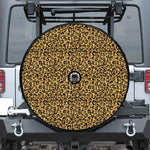 Gold Leopard (NOT Real) Glitter Print Tire Cover With Camera Hole