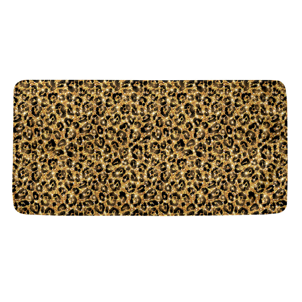 Gold Leopard (NOT Real) Glitter Print Towel