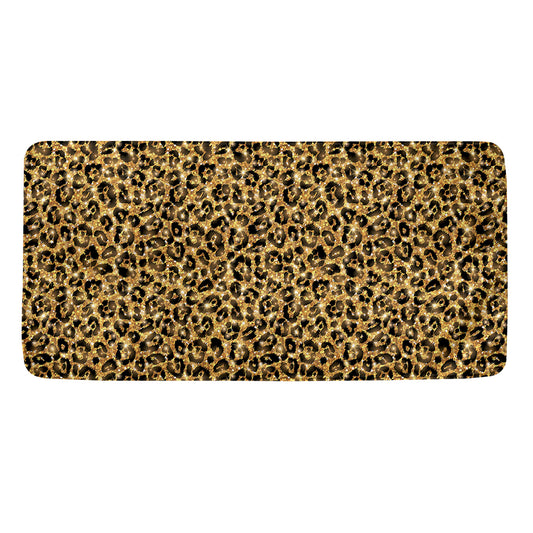 Gold Leopard (NOT Real) Glitter Print Towel