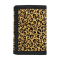 Gold Leopard (NOT Real) Glitter Print Trifold Wallet