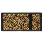 Gold Leopard (NOT Real) Glitter Print Trifold Wallet
