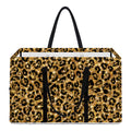 Gold Leopard (NOT Real) Glitter Print Utility Tote Bag