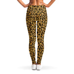 Gold Leopard (NOT Real) Glitter Print Women's Leggings