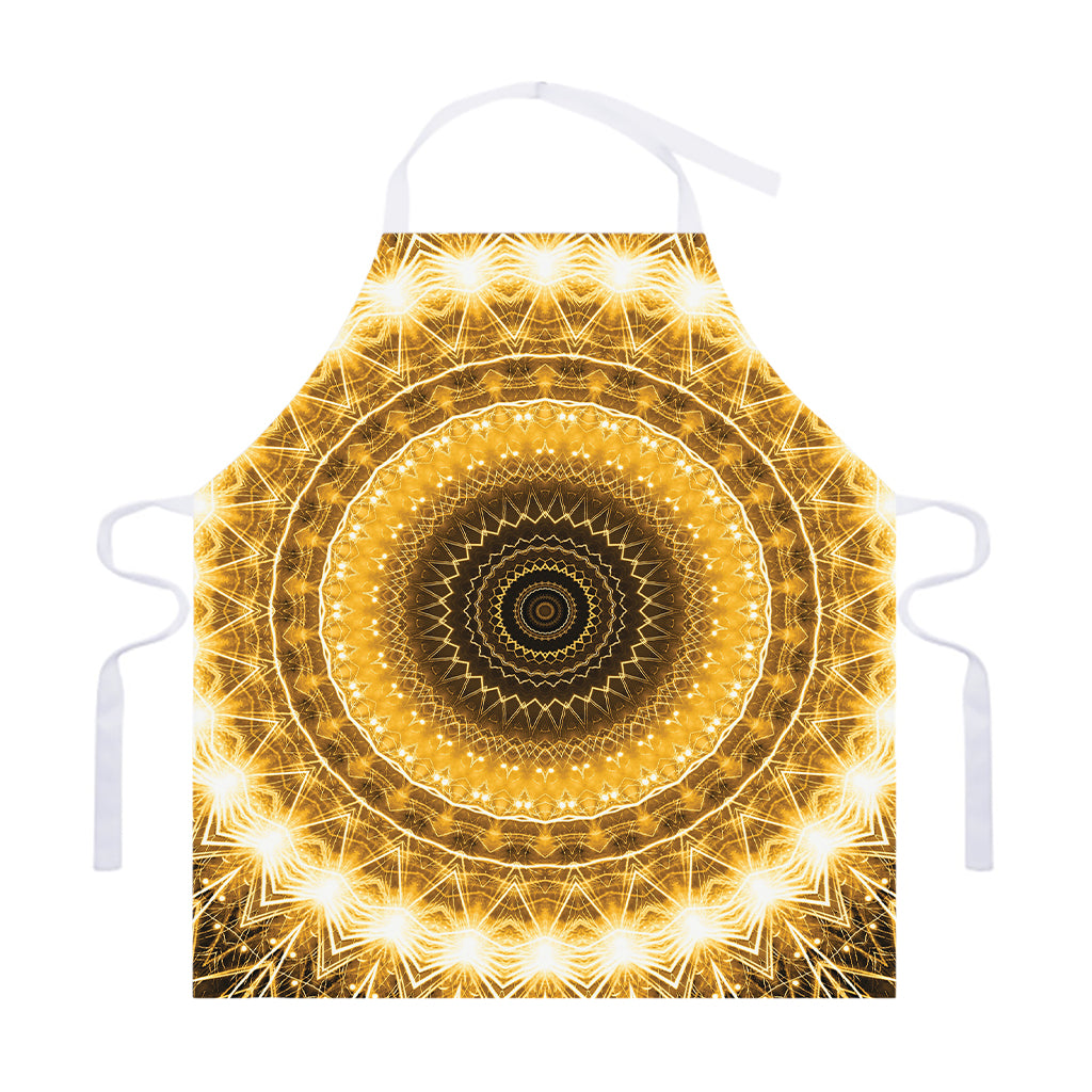 Gold Lights Kaleidoscope Print Adjustable Apron