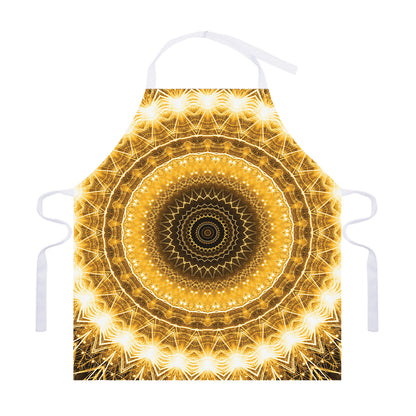 Gold Lights Kaleidoscope Print Adjustable Apron