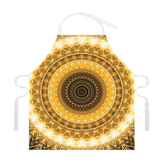 Gold Lights Kaleidoscope Print Adjustable Apron