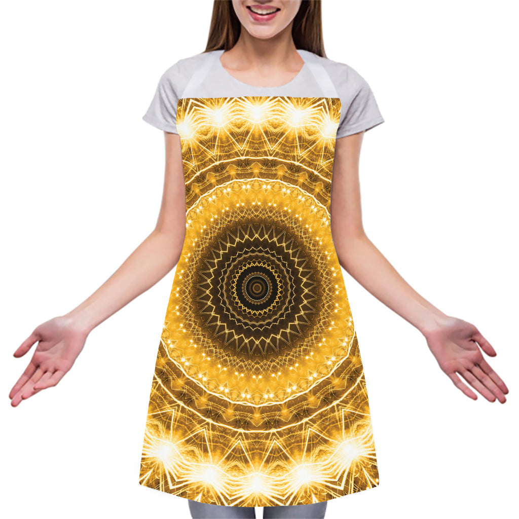 Gold Lights Kaleidoscope Print Adjustable Apron