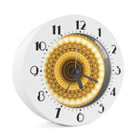 Gold Lights Kaleidoscope Print Alarm Clock