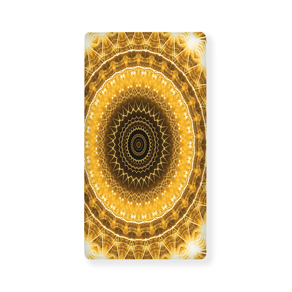 Gold Lights Kaleidoscope Print Baby Crib Sheet