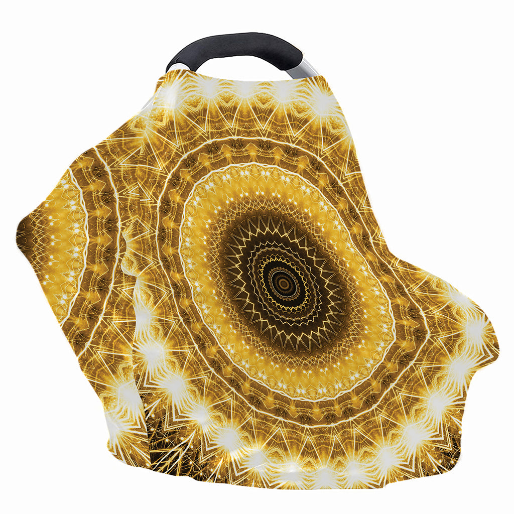 Gold Lights Kaleidoscope Print Baby Seat Cover