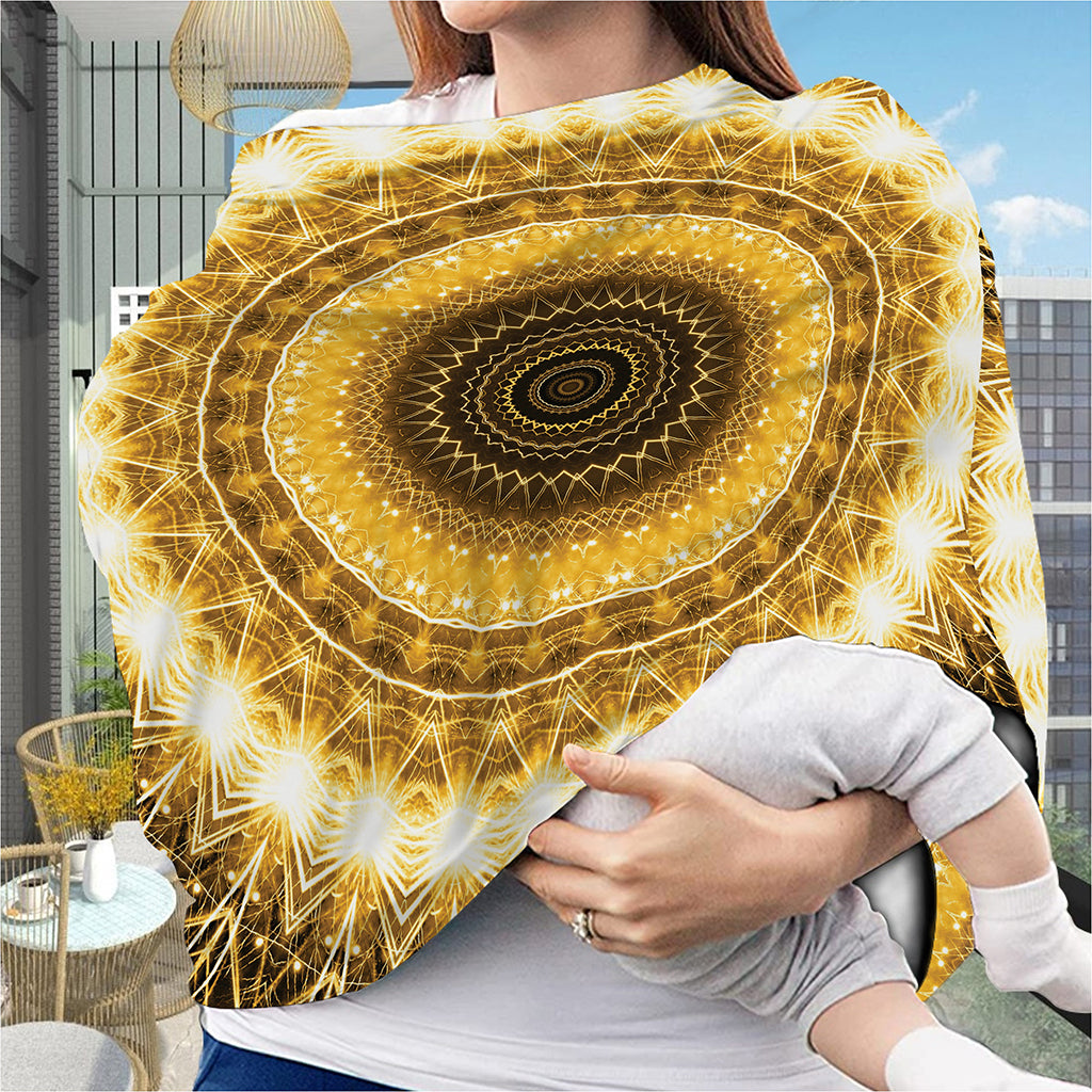 Gold Lights Kaleidoscope Print Baby Seat Cover