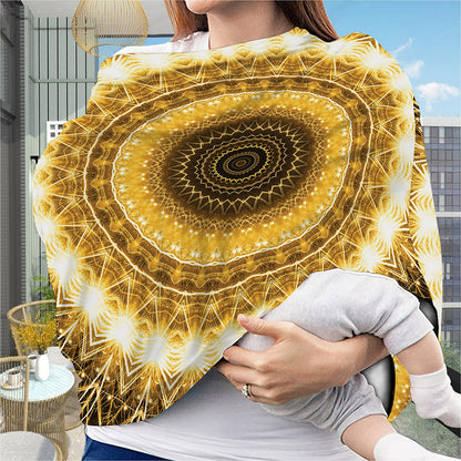 Gold Lights Kaleidoscope Print Baby Seat Cover