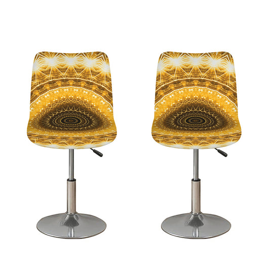 Gold Lights Kaleidoscope Print Bar Stool Covers