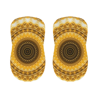 Gold Lights Kaleidoscope Print Bar Stool Covers