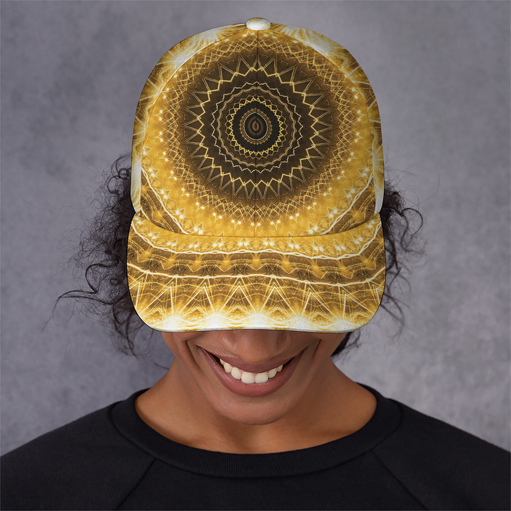 Gold Lights Kaleidoscope Print Baseball Cap