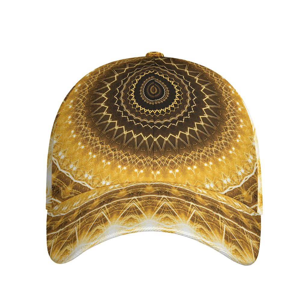 Gold Lights Kaleidoscope Print Baseball Cap