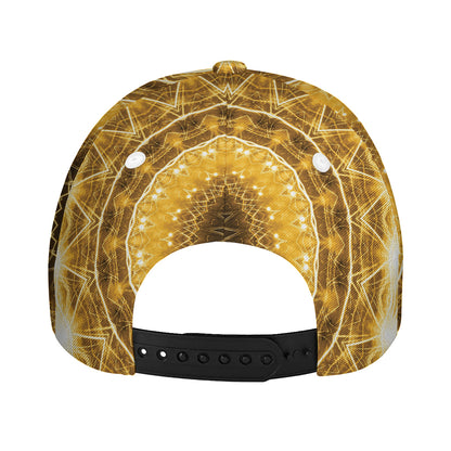 Gold Lights Kaleidoscope Print Baseball Cap