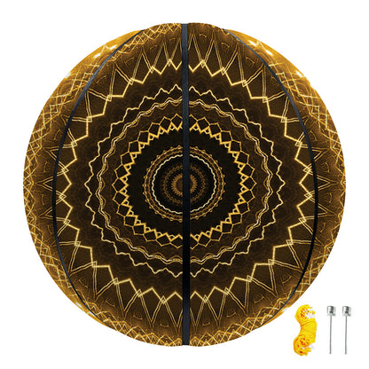 Gold Lights Kaleidoscope Print Basketball