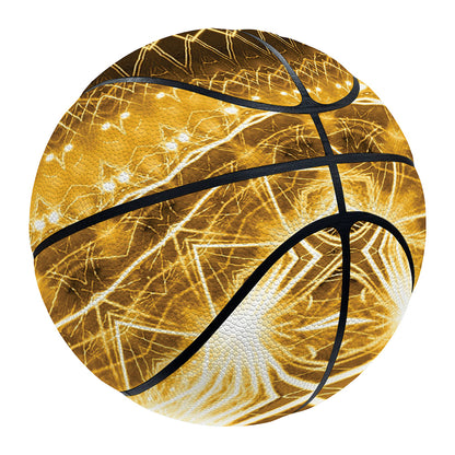 Gold Lights Kaleidoscope Print Basketball