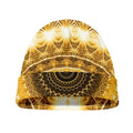 Gold Lights Kaleidoscope Print Beanie