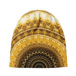 Gold Lights Kaleidoscope Print Beanie