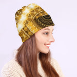 Gold Lights Kaleidoscope Print Beanie