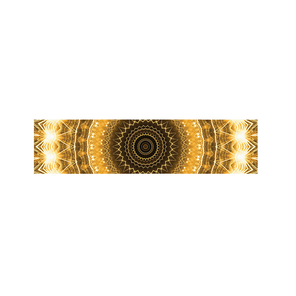 Gold Lights Kaleidoscope Print Bed Runner