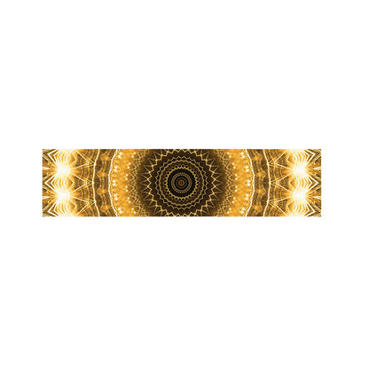 Gold Lights Kaleidoscope Print Bed Runner