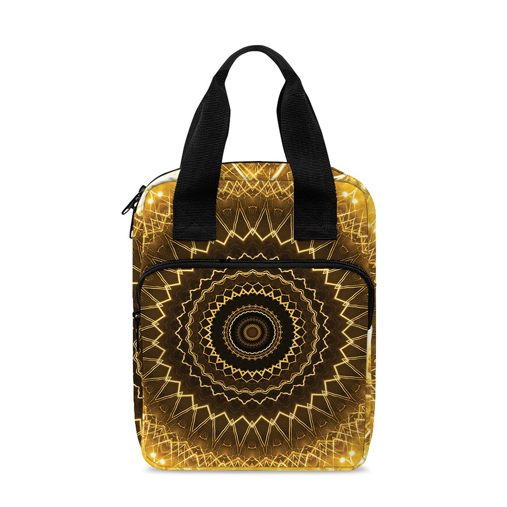 Gold Lights Kaleidoscope Print Bible Tote Bag