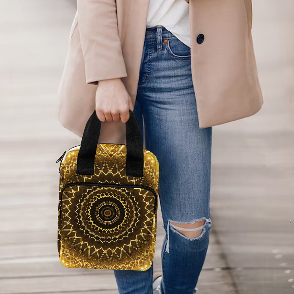Gold Lights Kaleidoscope Print Bible Tote Bag