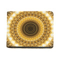 Gold Lights Kaleidoscope Print Bifold Wallet