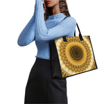 Gold Lights Kaleidoscope Print Canvas Tote Bag