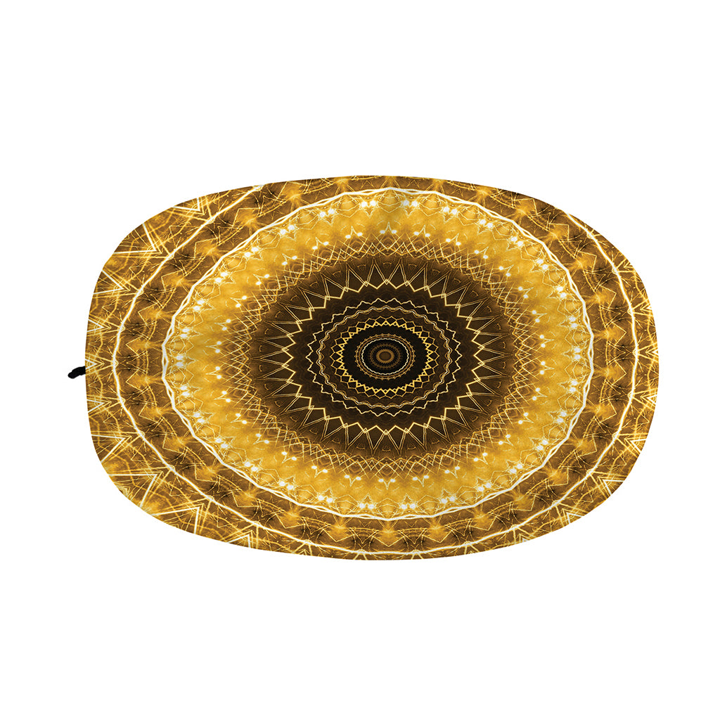 Gold Lights Kaleidoscope Print Car Side Mirror Covers