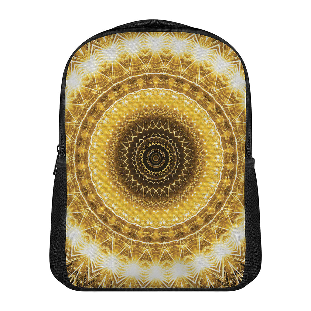 Gold Lights Kaleidoscope Print Casual Backpack