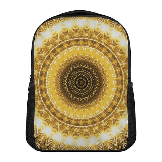 Gold Lights Kaleidoscope Print Casual Backpack