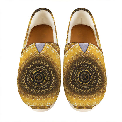 Gold Lights Kaleidoscope Print Casual Shoes