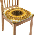 Gold Lights Kaleidoscope Print Chair Cushion Cover