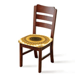 Gold Lights Kaleidoscope Print Chair Cushion Cover