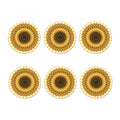 Gold Lights Kaleidoscope Print Coaster Set