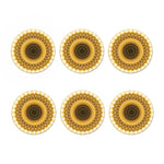 Gold Lights Kaleidoscope Print Coaster Set