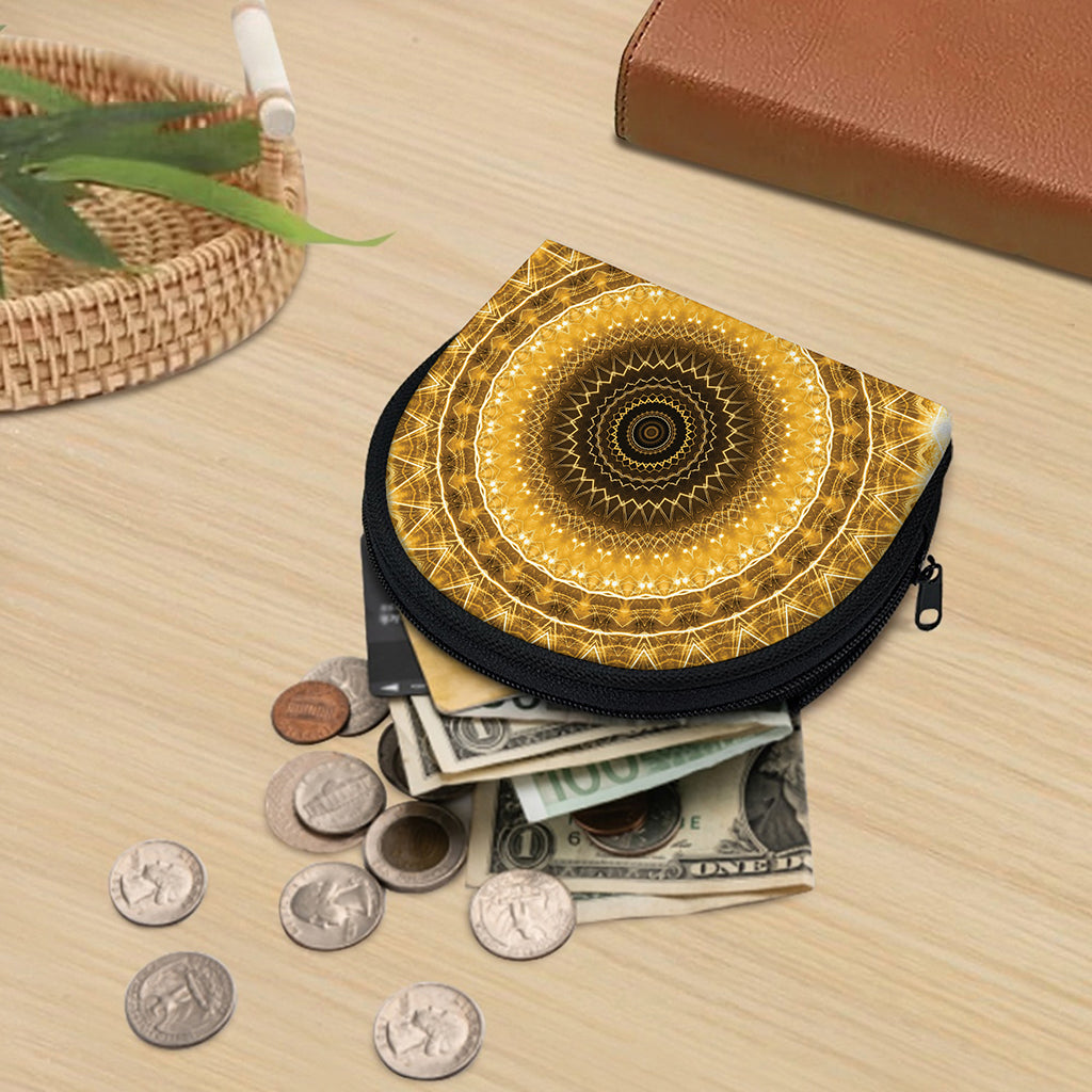 Gold Lights Kaleidoscope Print Coin Purse